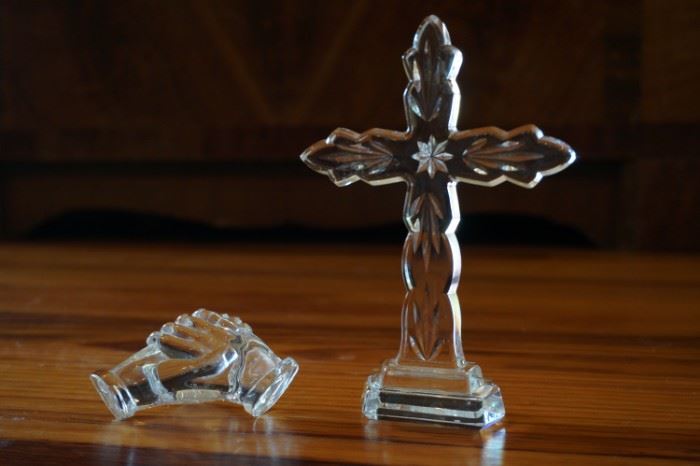 Waterford Crystal Cross and Hands