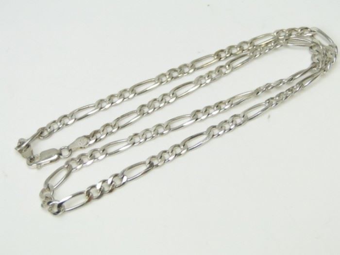 925 Silver Fancy Figaro Necklace Chain