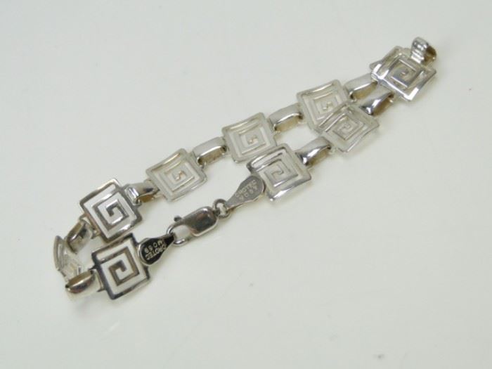Sterling Silver Gemstone Link Bracelet