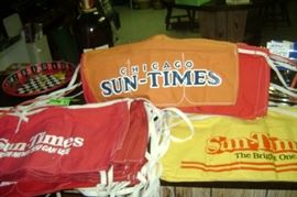 OLD SUN TIMES AND CHICAGO AMERICAN  CLOTH APRONS  NEVER USED !