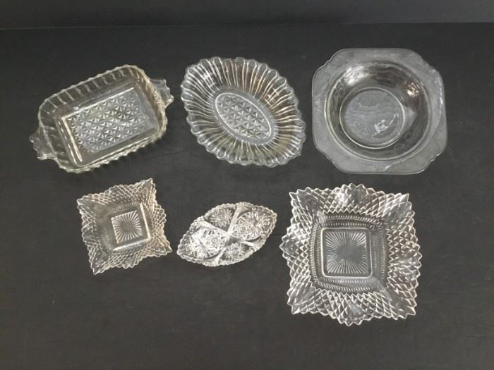 Depression Glass Clear Bowls https://ctbids.com/#!/description/share/49268