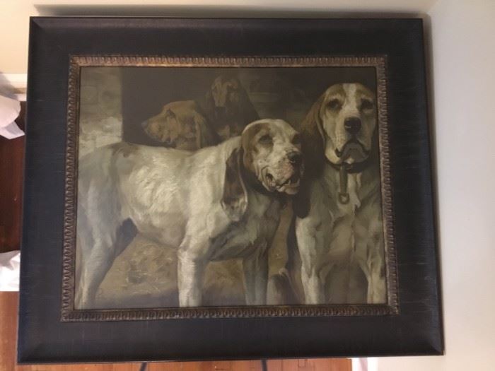 Wooden Framed Art of Hunting Dogs https://ctbids.com/#!/description/share/49383
 