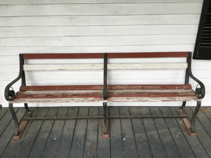 Metal and Wood Bench https://ctbids.com/#!/description/share/49409