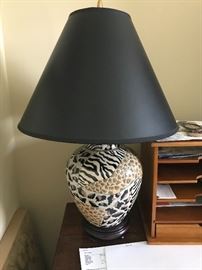 African Print Table Lamp $24