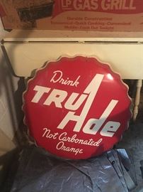 HARD TO FING ORIGINAL TRU ADE BOTTLE CAP SIGN