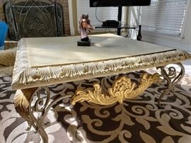 Iron and Stone Top Table