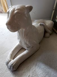 Large Porcelain Cat Figure