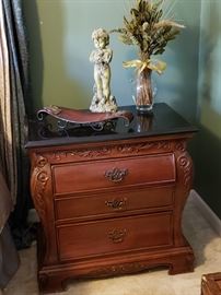 Ornate Side Table w/ Marble Top