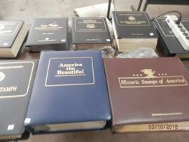 Stamp Book with stamps and some with coins