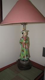 Another antique porcelain lamp. 