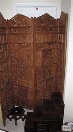 Vintage Teak / Rosewood room divider screen. 