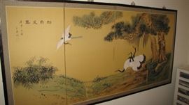 Wall screen, folding hinged art. 