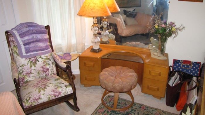 Beautiful vintage rocking chair, Waterfall Bedroom furniture and more. 
