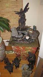 Large waterfall, indoor - with tons of accessories. Cast iron door stops and more. 