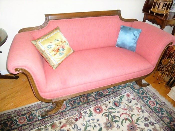 CLEAN, antique Empire styled sofa. 