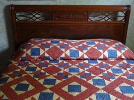 Mahogany Bed Full Size (Quilt is not for sale.)