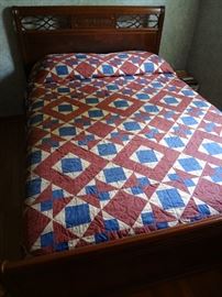 Mahogany Bed Full Size (Quilt is not for sale.)