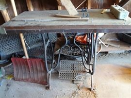 White Sewing  Machine Base