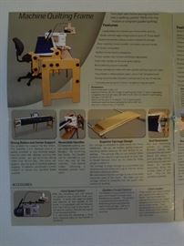 Hinterberg Design Quilting Frame Brochure