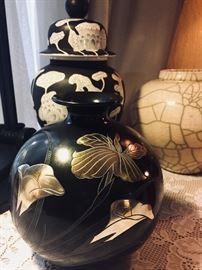 Sterling overlay Japanese pottery by Toyo