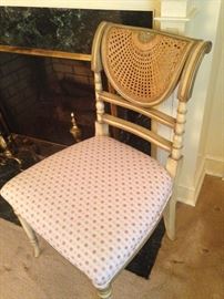 One of two matching beautifully detailed chairs