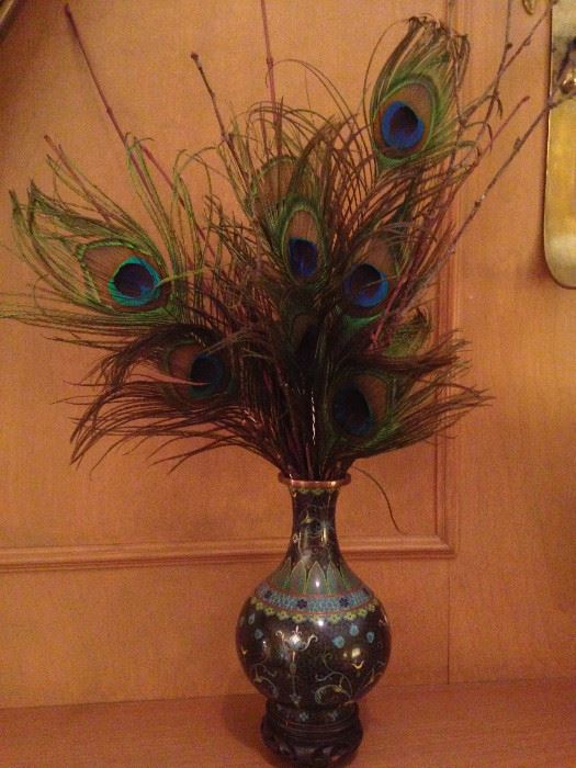 One of two matching vases