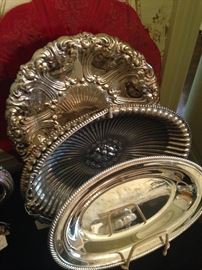 More beautiful silver plate serving selections