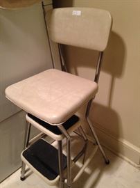 Vintage kitchen fold-out stool