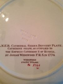 Wedgwood "Cathedral Series" dessert plates