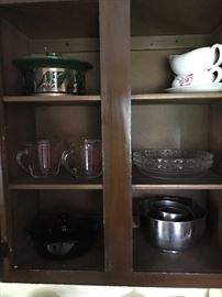   Assorted vintage dishes
