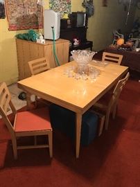 Retro table with four matching chairs