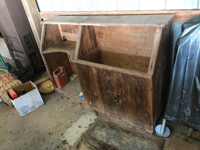 Dry goods bin from Covington Illinois general store 