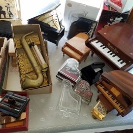 QRS Player Sax toy along with toy pianos, the largest was made in GR (Wonder-Tone)