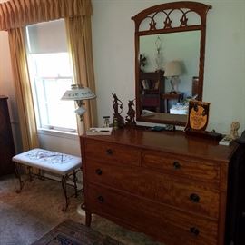 Dresser with mirror from the West Michigan Furniture Company suite.  