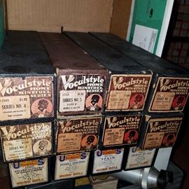 Vocalstyle Minstrel Series rolls (1-7 with an extra number 1....most with original booklets)