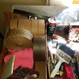 Package table from "Westinghouse" and defunct "Robert Hall", paint supplies, etc.