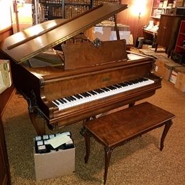 Knabe Ampico B restored grand piano, works.