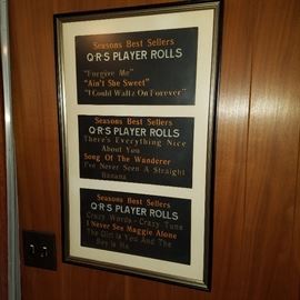 QRS Piano Roll advertising, framed