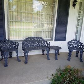 Cast iron garden furniture