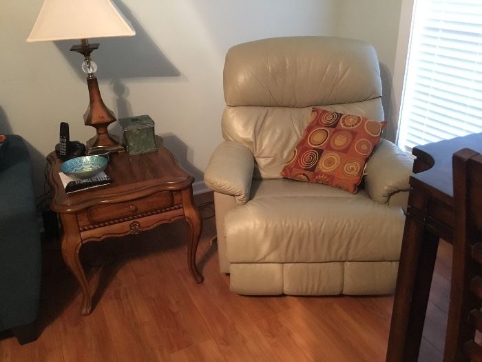 La-Z-boy recliner and end table