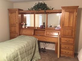 Better view of bed with the one (1) twin mattress/box spring set - adjustable 