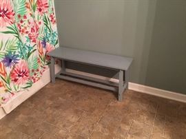 Bench in bathroom