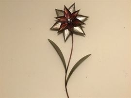 Metal wall flower