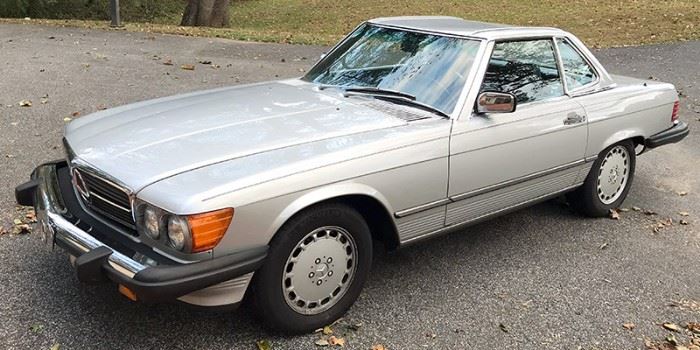 AT 8PM: 1988 Mercedes-Benz 560 SL Convertible with 84,541 Miles; Fully Loaded; V8 Engine; Garage Kept, etc. VIN: WDBBA48D3JA079548. See listing details for auto terms.
