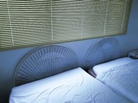 Twin wicker headboards 