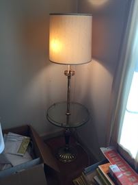 Vintage Stiffel floor lamp w/ glass table