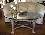 Bronze & glass coffee table
