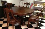Solid wood 54 inch round dining table