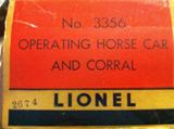 Lionel 3356 horse car & corral