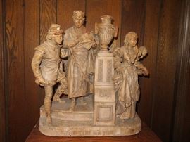 1882 John Rogers Statuette - Shakespeare's "Othello" - "Ha! I Like Not That"